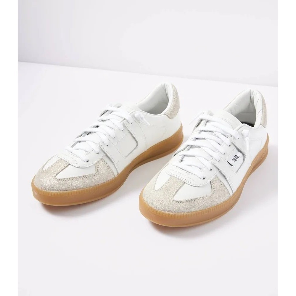 P448 White Leather Sneakers